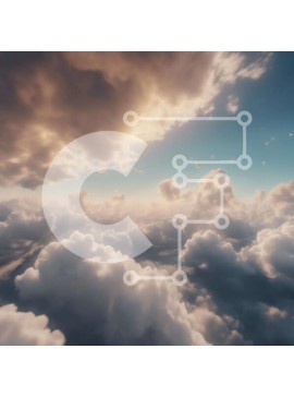 Intra Συλλεκτικό Ξύλινο Παζλ Plywood  4mm - Αεροφωτογραφία των λευκών σύννεφων στον ουρανό Σε Ξύλινο Κουτί - Διαστάσεις: 10x10 cm – 25 κομμάτια