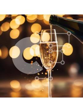 Σετ των 2 Intra Συλλεκτικό Ξύλινο Παζλ Plywood  4mm - Ρίχνοντας σαμπάνια σε ένα ποτήρι κρασιού Σε Ξύλινο Κουτί - Διαστάσεις: 10x10 cm – 25 κομμάτια