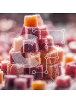 Σετ των 2 Intra Συλλεκτικό Ξύλινο Παζλ Plywood  4mm - Νόστιμες και ζωντανές καραμέλες φρούτων σε σχήμα πυραμίδας Σε Ξύλινο Κουτί - Διαστάσεις: 10x10 cm – 25 κομμάτια