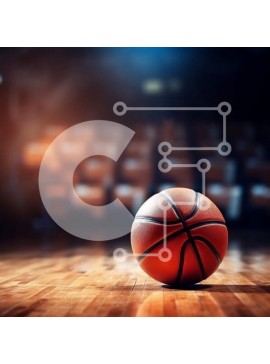 Intra Συλλεκτικό Ξύλινο Παζλ Plywood  4mm - Μπάσκετ σε ξύλινο γήπεδο με άδεια καθίσματα Σε Ξύλινο Κουτί - Διαστάσεις Puzzle: 10x10 cm – 25 κομμάτια