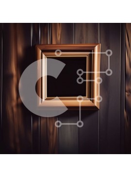 Intra Συλλεκτικό Ξύλινο Παζλ Plywood  4mm - Ρουστίκ ξύλινο πλαίσιο που κρέμεται σε έναν σκούρο ξύλινο τοίχο Σε Ξύλινο Κουτί - Διαστάσεις Puzzle: 10x10 cm – 25 κομμάτια