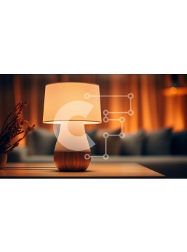 Intra Συλλεκτικό Ξύλινο Παζλ Plywood  4mm - Επιτραπέζιο φωτιστικό σε ξύλινο τραπέζι Σε Ξύλινο Κουτί - Διαστάσεις Puzzle: 10x10 cm – 25 κομμάτια