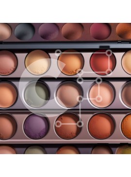 Σετ των 2 Intra Συλλεκτικό Ξύλινο Παζλ Plywood  4mm - Εκπληκτική συλλογή από καφέ, μπεζ και χρυσές σκιές ματιών Σε Ξύλινο Κουτί - Διαστάσεις: 10x10 cm – 25 κομμάτια