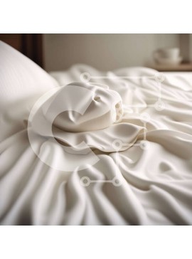 Intra Συλλεκτικό Ξύλινο Παζλ Plywood  4mm - Μινιμαλιστικό λευκό καπέλο σε κρεβάτι με καθαρά λευκά σεντόνια και μαξιλάρι Σε Ξύλινο Κουτί - Διαστάσεις Puzzle: 10x10 cm – 25 κομμάτια