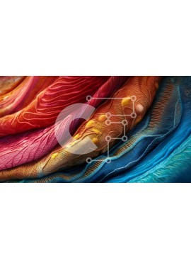 Intra Συλλεκτικό Ξύλινο Παζλ Plywood  4mm - Κινηματογράφηση σε πρώτο πλάνο με πολύχρωμο ύφασμα που στροβιλίζεται Σε Ξύλινο Κουτί - Διαστάσεις Puzzle: 10x10 cm – 25 κομμάτια