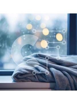 Intra Συλλεκτικό Ξύλινο Παζλ Plywood  4mm - Υγρή κουβέρτα στο βροχερό περβάζι παραθύρου Σε Ξύλινο Κουτί - Διαστάσεις Puzzle: 10x10 cm – 25 κομμάτια