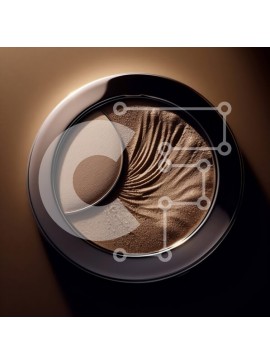 Σετ των 2 Intra Συλλεκτικό Ξύλινο Παζλ Plywood  4mm - Εκπληκτικό κοντινό πλάνο γυναικείων ματιών με καφέ μεταλλική σκιά ματιών Σε Ξύλινο Κουτί - Διαστάσεις: 10x10 cm – 25 κομμάτια