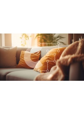 Intra Συλλεκτικό Ξύλινο Παζλ Plywood  4mm - Σαλόνι με ανοιχτό γκρι καναπέ και ουδέτερο χρωματικό σχέδιο Σε Ξύλινο Κουτί - Διαστάσεις Puzzle: 10x10 cm – 25 κομμάτια