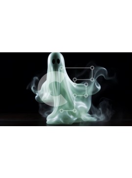 Intra Συλλεκτικό Ξύλινο Παζλ Plywood  4mm - Ειδώλιο φάντασμα που επιπλέει στον αέρα με καπνό Σε Ξύλινο Κουτί - Διαστάσεις Puzzle: 10x10 cm – 25 κομμάτια