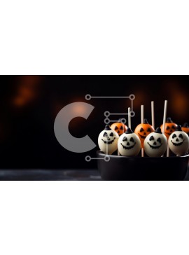 Σετ των 2 Intra Συλλεκτικό Ξύλινο Παζλ Plywood  4mm - Αποκριάτικες λιχουδιές με γλειφιτζούρι με κολοκύθα Σε Ξύλινο Κουτί - Διαστάσεις: 10x10 cm – 25 κομμάτια