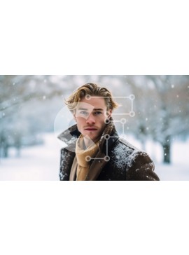 Intra Συλλεκτικό Ξύλινο Παζλ Plywood  4mm - Εκπληκτική εικόνα του ανθρώπου το χειμώνα Σε Ξύλινο Κουτί - Διαστάσεις Puzzle: 10x10 cm – 25 κομμάτια