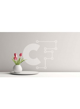 Intra Συλλεκτικό Ξύλινο Παζλ Plywood  4mm - Κόκκινες τουλίπες σε βάζο σε λευκό τραπέζι Σε Ξύλινο Κουτί - Διαστάσεις: 10x10 cm – 25 κομμάτια