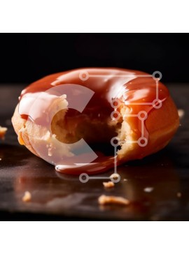 Σετ των 2 Intra Συλλεκτικό Ξύλινο Παζλ Plywood  4mm - Νόστιμο γλασέ ντόνατ με πηχτή σάλτσα καραμέλας Σε Ξύλινο Κουτί - Διαστάσεις: 10x10 cm – 25 κομμάτια