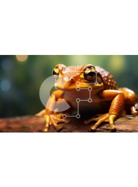 Intra Συλλεκτικό Ξύλινο Παζλ Plywood  4mm - Κοντινή εικόνα του βάτραχου στο δασικό περιβάλλον Σε Ξύλινο Κουτί - Διαστάσεις: 10x10 cm – 25 κομμάτια