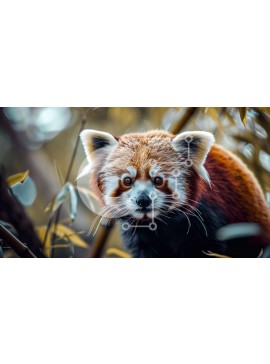 Σετ των 2 Intra Συλλεκτικό Ξύλινο Παζλ Plywood  4mm - Κόκκινο Panda στο δάσος Σε Ξύλινο Κουτί - Διαστάσεις: 10x10 cm – 25 κομμάτια