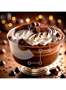 Σετ των 2 Intra Συλλεκτικό Ξύλινο Παζλ Plywood  4mm - Αφεθείτε στον πλούτο της πουτίγκας σοκολάτας με σαντιγί Σε Ξύλινο Κουτί - Διαστάσεις: 10x10 cm – 25 κομμάτια