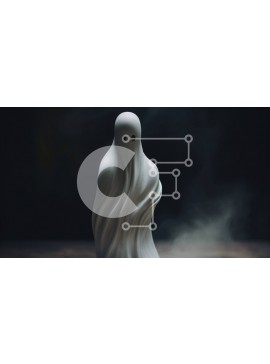 Intra Συλλεκτικό Ξύλινο Παζλ Plywood  4mm - Ειδώλιο σαν φάντασμα σε ένα άδειο δωμάτιο Σε Ξύλινο Κουτί - Διαστάσεις Puzzle: 10x10 cm – 25 κομμάτια