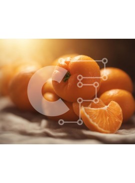 Σετ των 2 Intra Συλλεκτικό Ξύλινο Παζλ Plywood  4mm - Ομάδα πορτοκαλιών που τακτοποιούνται σε κύκλο Σε Ξύλινο Κουτί - Διαστάσεις: 10x10 cm – 25 κομμάτια