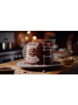 Σετ των 2 Intra Συλλεκτικό Ξύλινο Παζλ Plywood  4mm - Λαχταριστό κέικ σοκολάτας με παγωτό και τρίμματα σοκολάτας Σε Ξύλινο Κουτί - Διαστάσεις: 10x10 cm – 25 κομμάτια