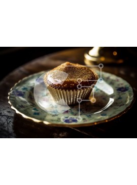 Σετ των 2 Intra Συλλεκτικό Ξύλινο Παζλ Plywood  4mm - Νόστιμο Cupcake με Πάγωμα - Φωτογραφία Αρχείου Σε Ξύλινο Κουτί - Διαστάσεις: 10x10 cm – 25 κομμάτια