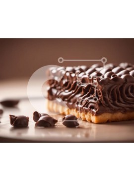 Σετ των 2 Intra Συλλεκτικό Ξύλινο Παζλ Plywood  4mm - Κέικ παγωμένο με σοκολάτα σε άδειο πιάτο με κομματάκια σοκολάτας Σε Ξύλινο Κουτί - Διαστάσεις: 10x10 cm – 25 κομμάτια