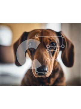 Σετ των 2 Intra Συλλεκτικό Ξύλινο Παζλ Plywood  4mm - Περίεργος καφέ σκύλος που κοιτάζει στο διάστημα Σε Ξύλινο Κουτί - Διαστάσεις: 10x10 cm – 25 κομμάτια