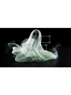 Intra Συλλεκτικό Ξύλινο Παζλ Plywood  4mm - Μυστηριώδες ειδώλιο φαντασμάτων σε μαύρο τραπέζι Σε Ξύλινο Κουτί - Διαστάσεις Puzzle: 10x10 cm – 25 κομμάτια