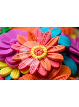 Intra Συλλεκτικό Ξύλινο Παζλ Plywood  4mm - Φωτεινή και χαρούμενη πλαστική λουλουδοσύνθεση σε γυάλινο βάζο Σε Ξύλινο Κουτί - Διαστάσεις: 10x10 cm – 25 κομμάτια