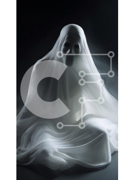 Intra Συλλεκτικό Ξύλινο Παζλ Plywood  4mm - Φιγούρα σαν φάντασμα καλυμμένη με λευκό πανί Σε Ξύλινο Κουτί - Διαστάσεις Puzzle: 10x10 cm – 25 κομμάτια