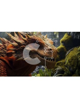 Intra Συλλεκτικό Ξύλινο Παζλ Plywood  4mm - Εκπληκτική εικόνα του κόκκινου δράκου σε ένα καταπράσινο δάσος Σε Ξύλινο Κουτί - Διαστάσεις Puzzle: 10x10 cm – 25 κομμάτια