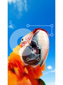 Σετ των 2 Intra Συλλεκτικό Ξύλινο Παζλ Plywood  4mm - Πολύχρωμος παπαγάλος με ανοιχτό ράμφος Σε Ξύλινο Κουτί - Διαστάσεις: 10x10 cm – 25 κομμάτια