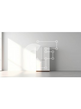 Intra Συλλεκτικό Ξύλινο Παζλ Plywood  4mm - Κομψή λευκή ντουλάπα σε δωμάτιο με φυσικό φωτισμό Σε Ξύλινο Κουτί - Διαστάσεις Puzzle: 10x10 cm – 25 κομμάτια