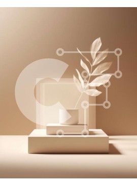 Intra Συλλεκτικό Ξύλινο Παζλ Plywood  4mm - Μινιμαλιστική εσωτερική διακόσμηση: Λευκό κεραμικό βάζο με μονόφυλλο Σε Ξύλινο Κουτί - Διαστάσεις Puzzle: 10x10 cm – 25 κομμάτια