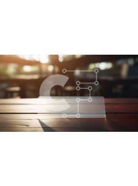 Intra Συλλεκτικό Ξύλινο Παζλ Plywood  4mm - Διαφανής πλαστική κάρτα σε εξωτερικό ξύλινο τραπέζι Σε Ξύλινο Κουτί - Διαστάσεις Puzzle: 10x10 cm – 25 κομμάτια