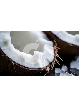 Σετ των 2 Intra Συλλεκτικό Ξύλινο Παζλ Plywood  4mm - Μισή καρύδα με κρυστάλλους πάγου Σε Ξύλινο Κουτί - Διαστάσεις: 10x10 cm – 25 κομμάτια