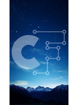 Σετ των 2 Intra Συλλεκτικό Ξύλινο Παζλ Plywood  4mm - Νυχτερινός ουρανός με βουνά και κοιλάδες Σε Ξύλινο Κουτί - Διαστάσεις: 10x10 cm – 25 κομμάτια