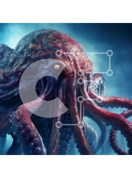 Intra Συλλεκτικό Ξύλινο Παζλ Plywood  4mm - Μυστηριώδης φωτογραφία ενός χταποδιού που υποβάλλεται σε μεταμόρφωση Σε Ξύλινο Κουτί - Διαστάσεις: 10x10 cm – 25 κομμάτια