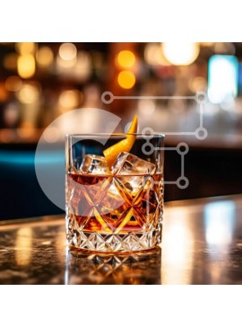 Σετ των 2 Intra Συλλεκτικό Ξύλινο Παζλ Plywood  4mm - Κοντινό πλάνο ενός απολαυστικού ντεμοντέ κοκτέιλ Σε Ξύλινο Κουτί - Διαστάσεις: 10x10 cm – 25 κομμάτια