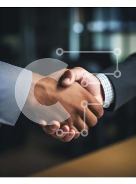 Intra Συλλεκτικό Ξύλινο Παζλ Plywood  4mm - Επιχειρηματίες χειραψία σε ρύθμιση γραφείου Σε Ξύλινο Κουτί - Διαστάσεις Puzzle: 10x10 cm – 25 κομμάτια