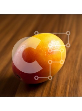 Σετ των 2 Intra Συλλεκτικό Ξύλινο Παζλ Plywood  4mm - Φρέσκο ​​και ζουμερό ώριμο μάνγκο σε ξύλινο τραπέζι Σε Ξύλινο Κουτί - Διαστάσεις: 10x10 cm – 25 κομμάτια