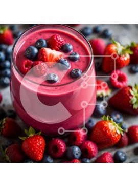 Σετ των 2 Intra Συλλεκτικό Ξύλινο Παζλ Plywood  4mm - Δροσιστικό ροζ Smoothie με φρέσκα φρούτα Σε Ξύλινο Κουτί - Διαστάσεις: 10x10 cm – 25 κομμάτια