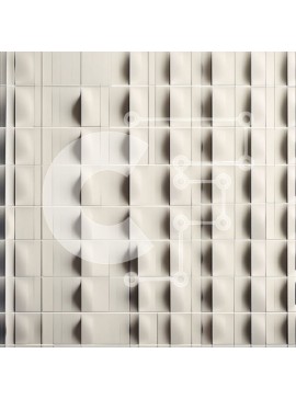 Intra Συλλεκτικό Ξύλινο Παζλ Plywood  4mm - Κομψή κινηματογράφηση σε πρώτο πλάνο ενός γυαλιστερού λευκού τοίχου από κεραμικά πλακάκια Σε Ξύλινο Κουτί - Διαστάσεις Puzzle: 10x10 cm – 25 κομμάτια