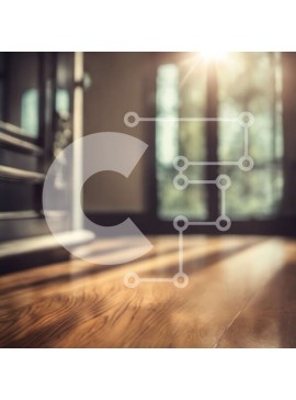 Intra Συλλεκτικό Ξύλινο Παζλ Plywood  4mm - Ξύλινο πάτωμα με το φως του ήλιου μέσα από το παράθυρο Σε Ξύλινο Κουτί - Διαστάσεις Puzzle: 10x10 cm – 25 κομμάτια