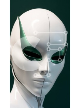 Intra Συλλεκτικό Ξύλινο Παζλ Plywood  4mm - Ανθρωποειδές ρομπότ με λευκό σώμα και πράσινα μάτια Σε Ξύλινο Κουτί - Διαστάσεις Puzzle: 10x10 cm – 25 κομμάτια