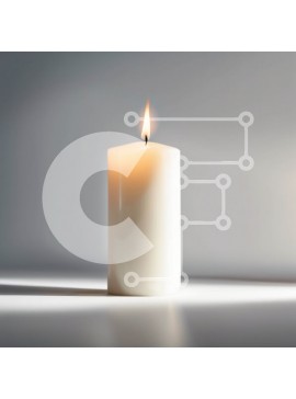 Intra Συλλεκτικό Ξύλινο Παζλ Plywood  4mm - Απλό και κομψό λευκό κερί σε ένα τραπέζι Σε Ξύλινο Κουτί - Διαστάσεις Puzzle: 10x10 cm – 25 κομμάτια