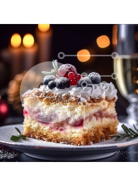 Σετ των 2 Intra Συλλεκτικό Ξύλινο Παζλ Plywood  4mm - Αφεθείτε σε αυτό το νόστιμο κομμάτι κέικ με σαντιγί και σμέουρα Σε Ξύλινο Κουτί - Διαστάσεις: 10x10 cm – 25 κομμάτια