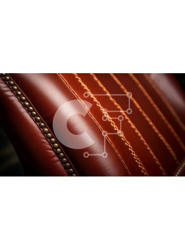 Intra Συλλεκτικό Ξύλινο Παζλ Plywood  4mm - Κομψή κόκκινη δερμάτινη καρέκλα με περίπλοκες ραφές Σε Ξύλινο Κουτί - Διαστάσεις Puzzle: 10x10 cm – 25 κομμάτια