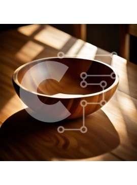 Intra Συλλεκτικό Ξύλινο Παζλ Plywood  4mm - Όμορφη εικόνα ενός ξύλινου μπολ σε ένα ρουστίκ ξύλινο τραπέζι Σε Ξύλινο Κουτί - Διαστάσεις Puzzle: 10x10 cm – 25 κομμάτια