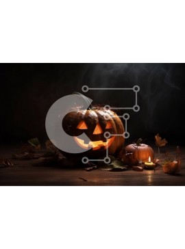 Intra Συλλεκτικό Ξύλινο Παζλ Plywood  4mm - Τρομακτικό και διασκεδαστικό φανάρι σε ξύλινο τραπέζι Σε Ξύλινο Κουτί - Διαστάσεις Puzzle: 10x10 cm – 25 κομμάτια