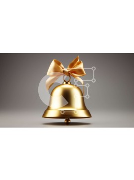 Intra Συλλεκτικό Ξύλινο Παζλ Plywood  4mm - Χρυσή καμπάνα με κορδέλα - Εορταστική διακόσμηση Σε Ξύλινο Κουτί - Διαστάσεις Puzzle: 10x10 cm – 25 κομμάτια